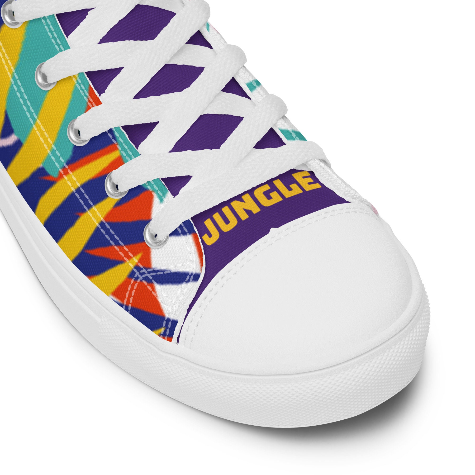 Jungle Leaf High Top Canvas Shoes: Men's Luxury Jungle Leaf High Top Canvas Shoes: Men's Luxury