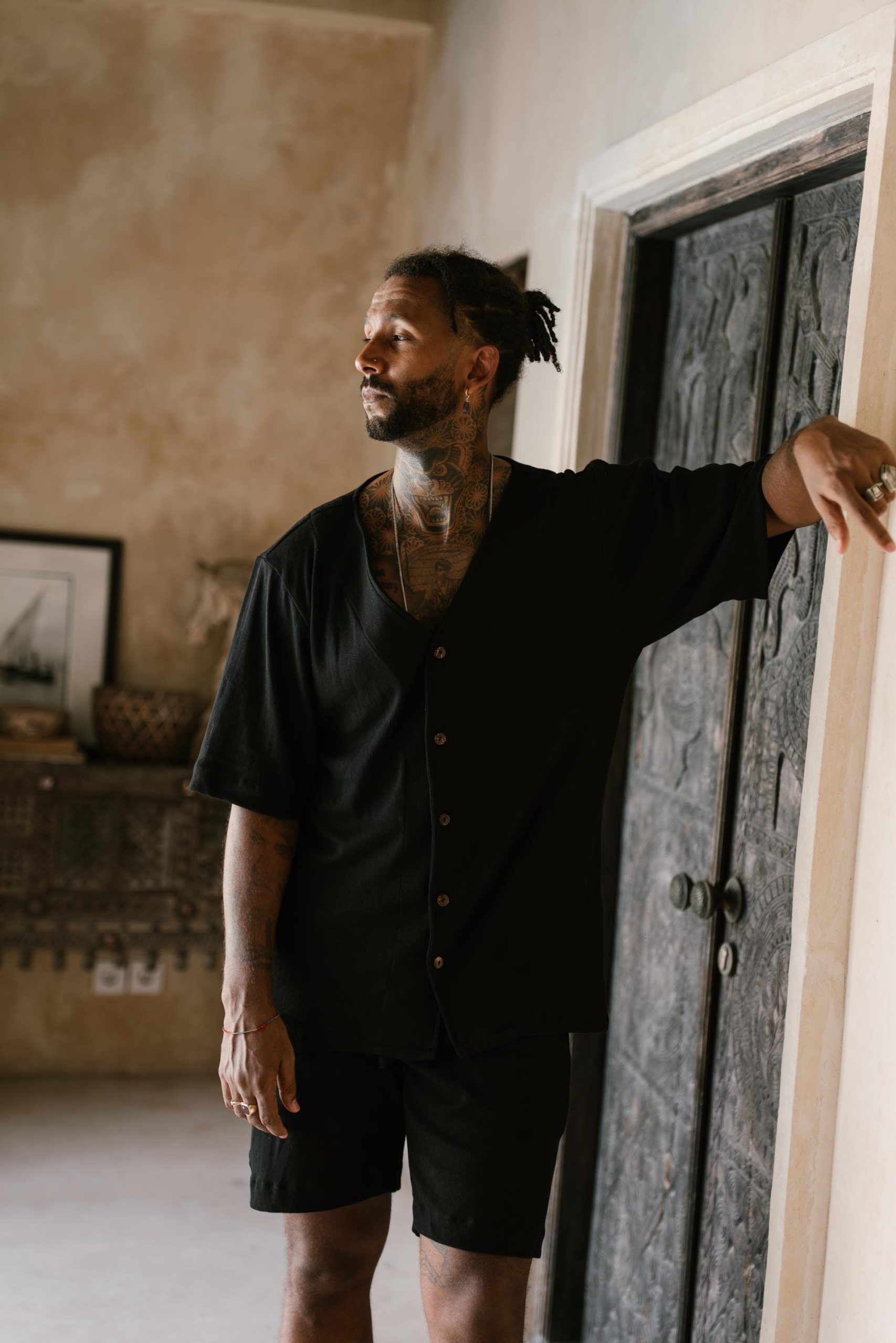 Boho Cotton Shirt: Men's Ibiza Style Tulum Top Boho Cotton Shirt: Men's Ibiza Style Tulum Top