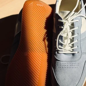 Handmade Retro Light Blue Suede Sneakers Women S