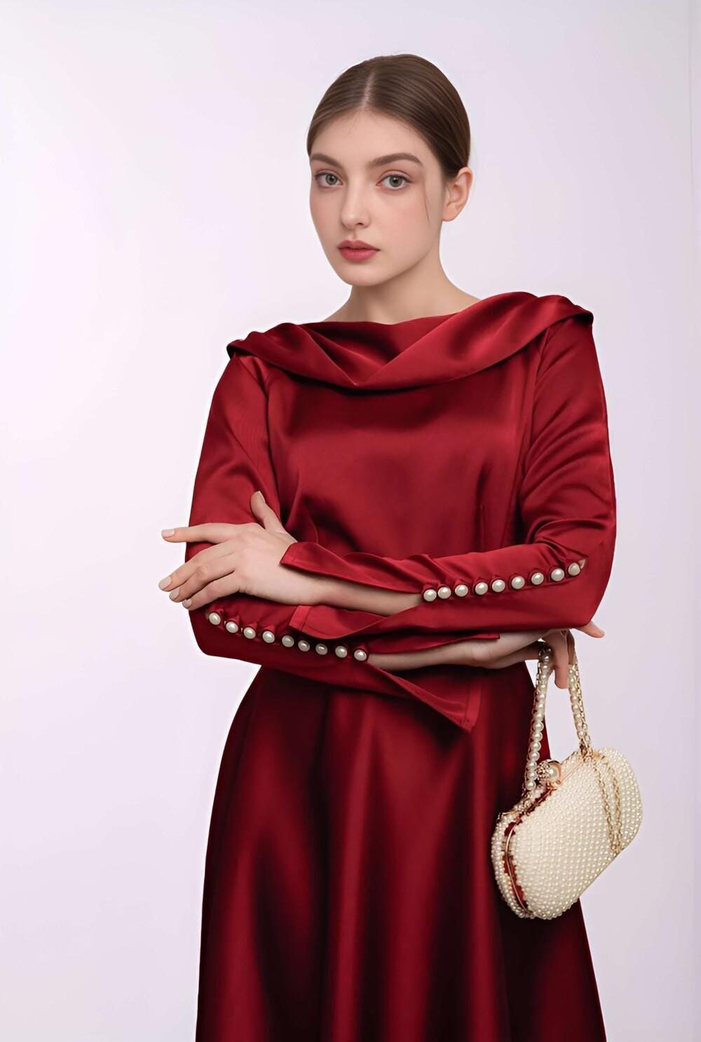 Mother Of Bride Maxi Silk Dress Elegant Long Mother Of Bride Maxi Silk Dress Elegant Long